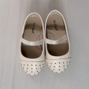 Cat & Jack Cream Dress Shoes with Studs
